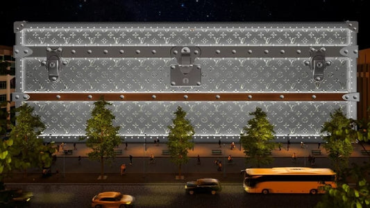 Dormir dans une malle Louis Vuitton