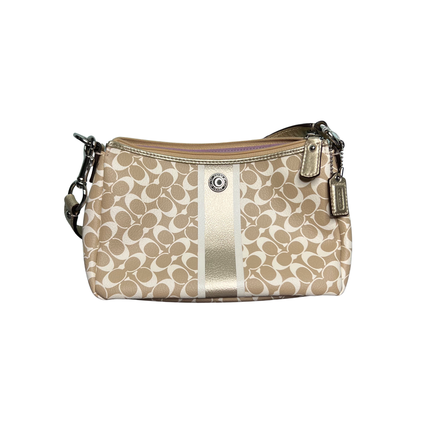 Sac porté épaule monogram beige