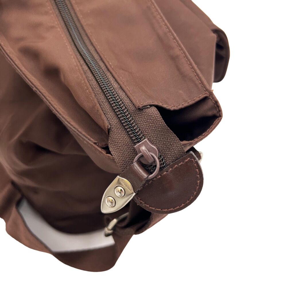 Sac porté épaule Piero Guidi en toile marron