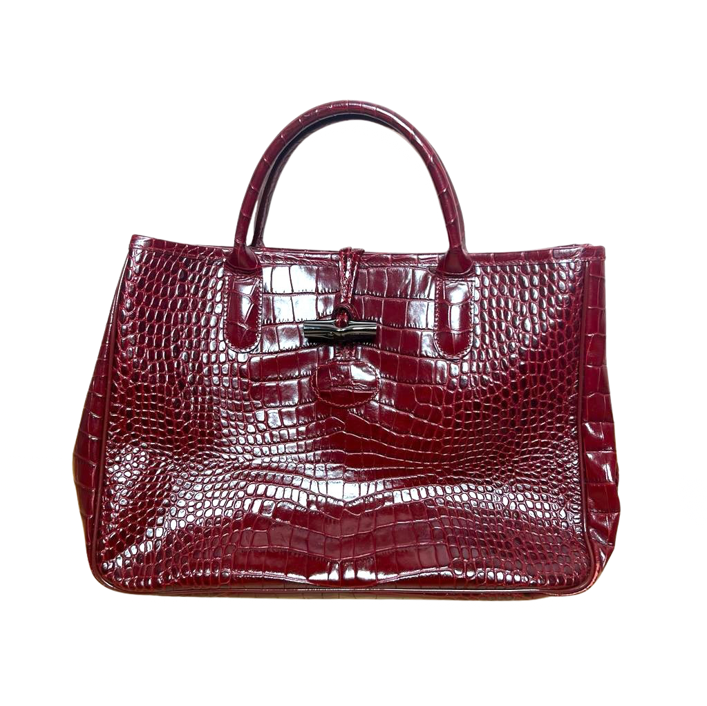 Sac Roseau croco rouge