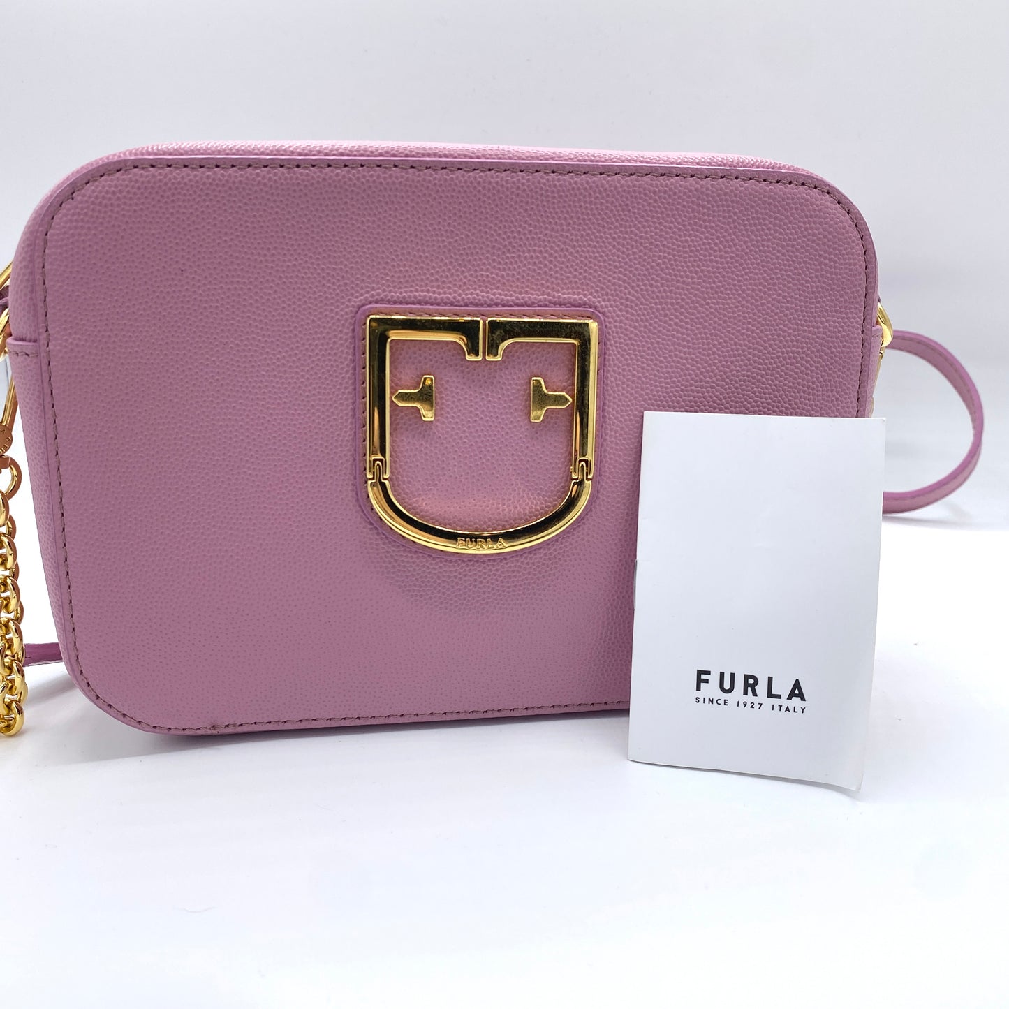 Sac à bandoulière en cuir rose