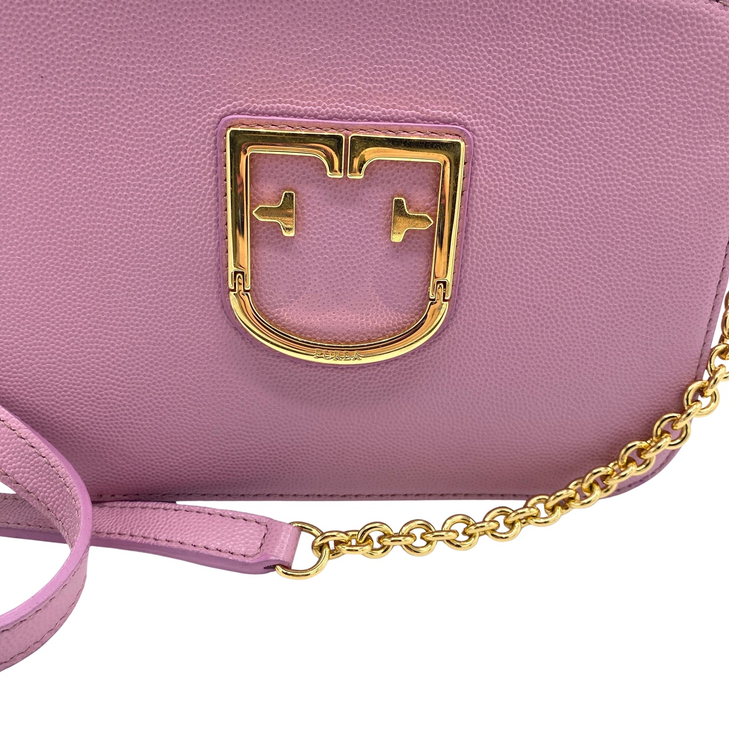 Sac à bandoulière en cuir rose