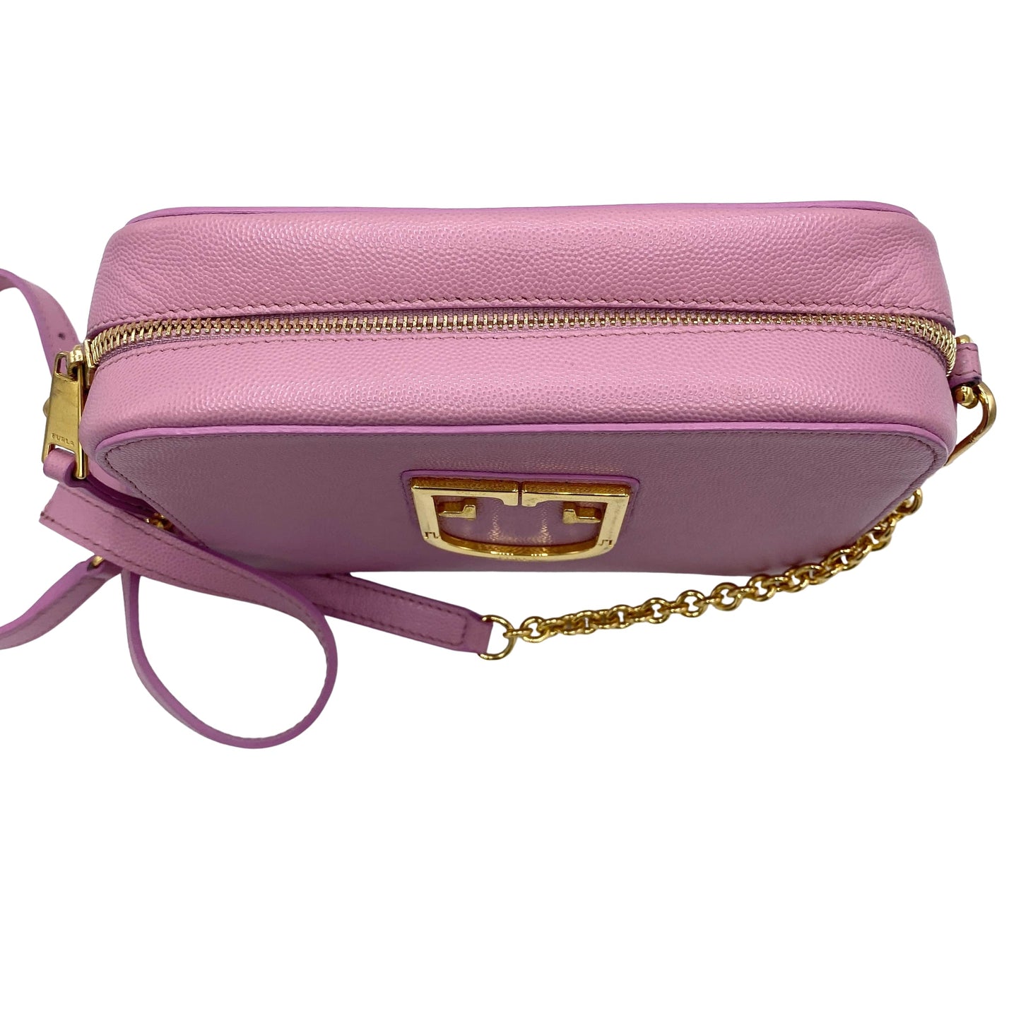 Sac à bandoulière en cuir rose