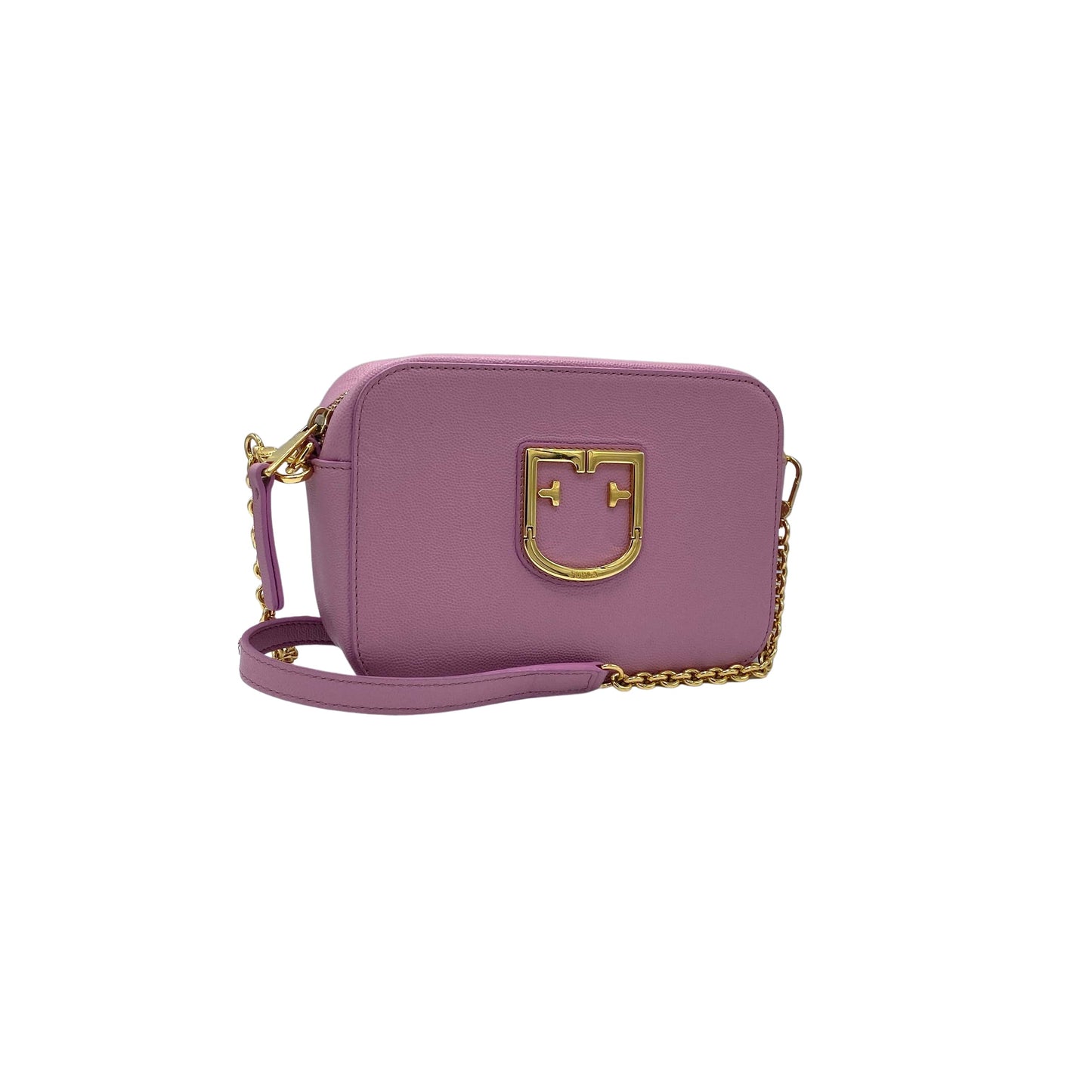 Sac à bandoulière en cuir rose