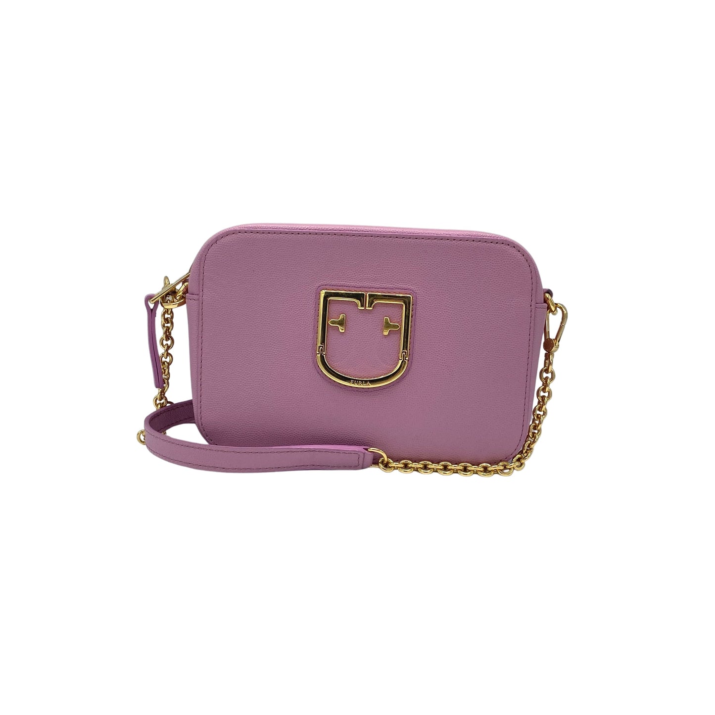 Sac à bandoulière en cuir rose