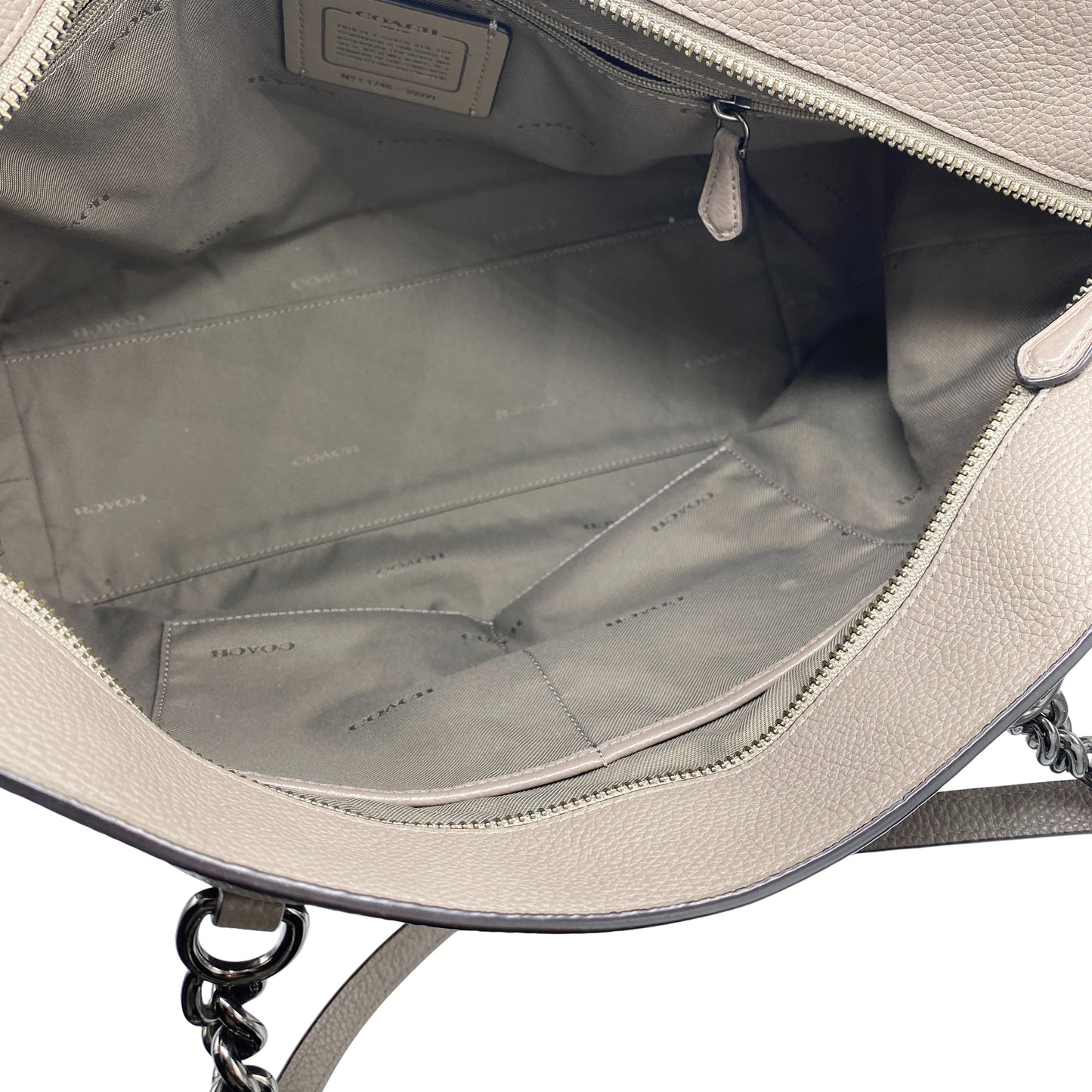 Sac à main en cuir taupe