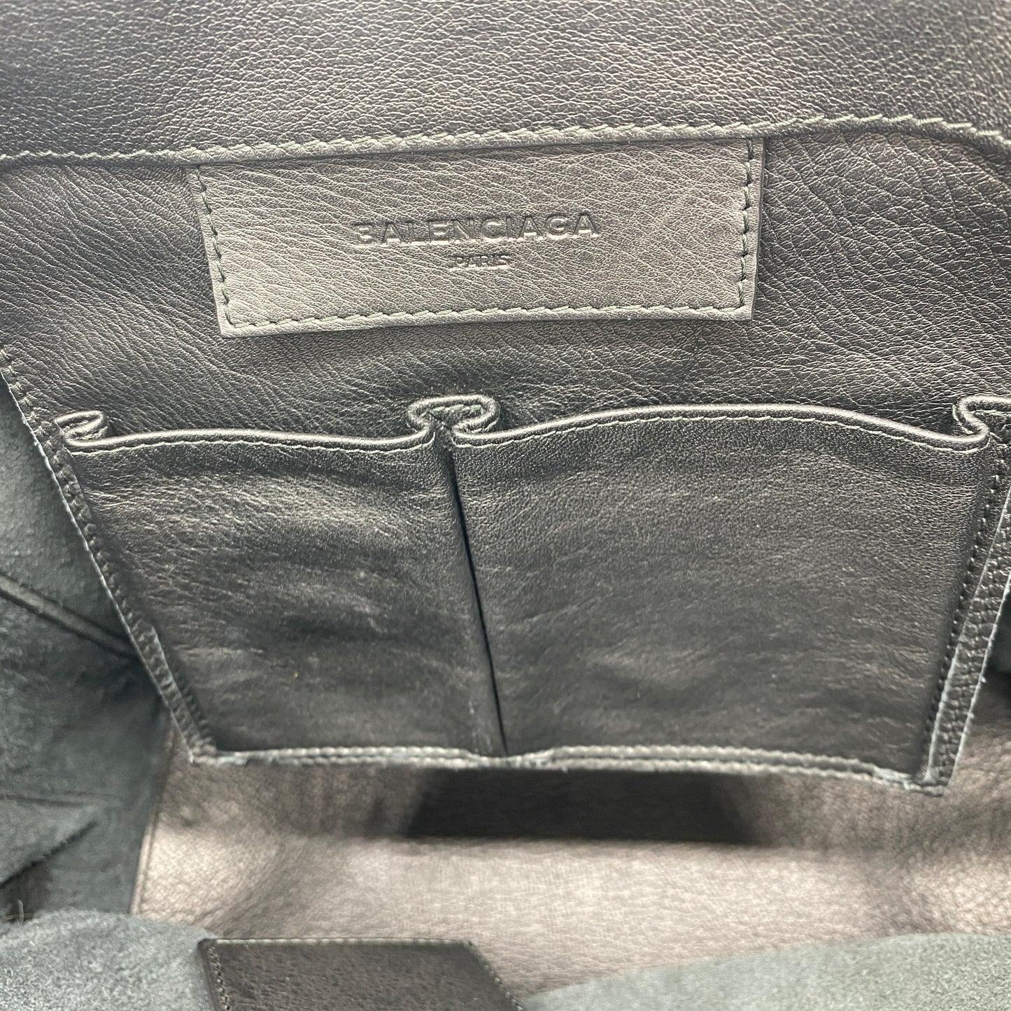 Sac à main Papper en cuir noir