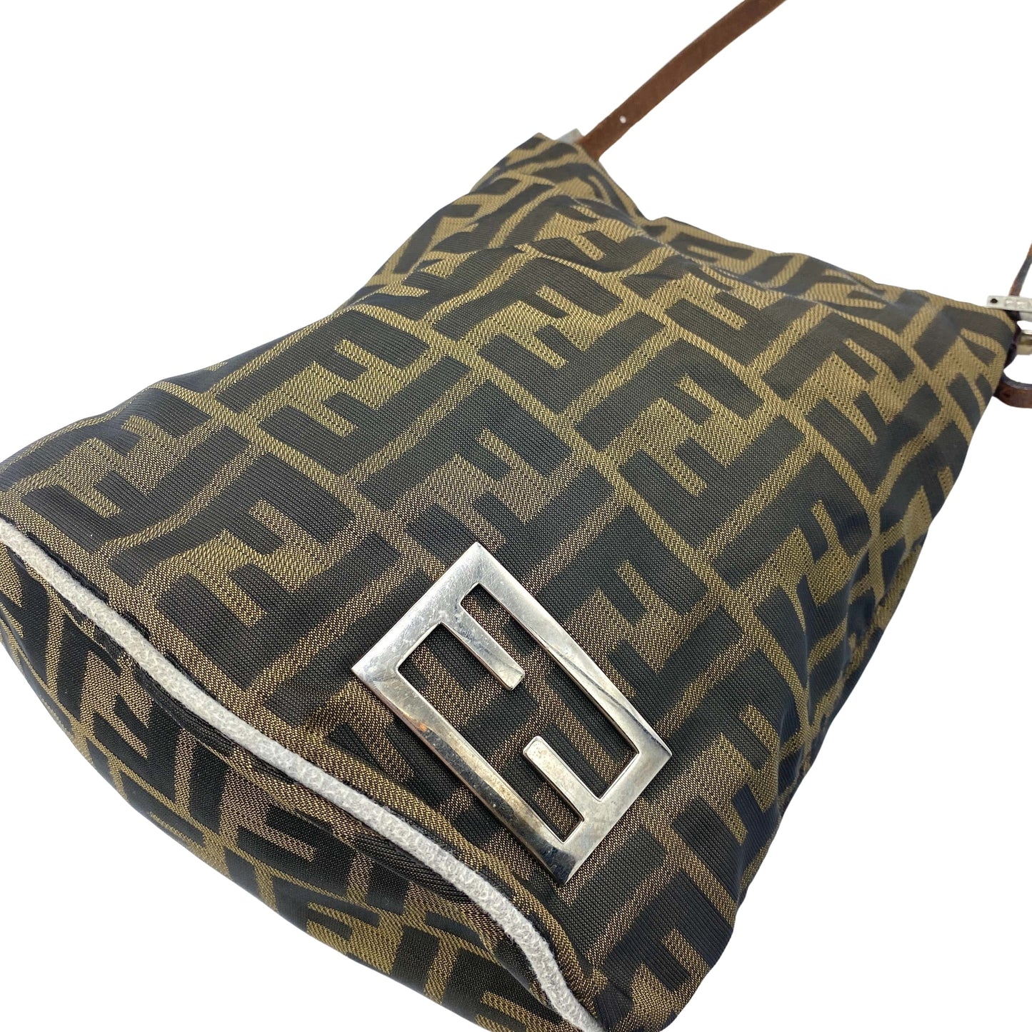 Sac porté épaule seau en toile kaki