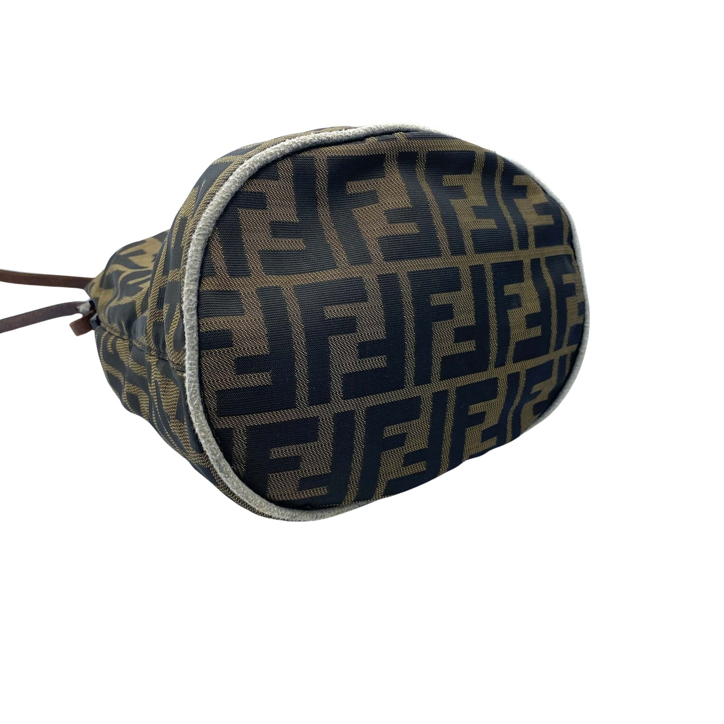 Sac porté épaule seau en toile kaki