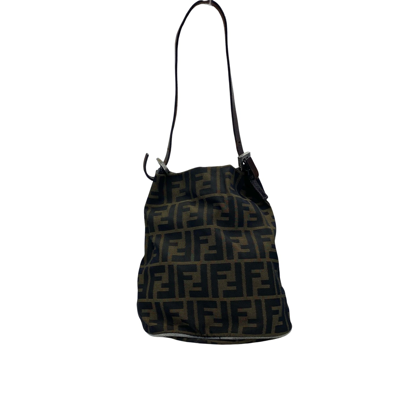 Sac porté épaule seau en toile kaki