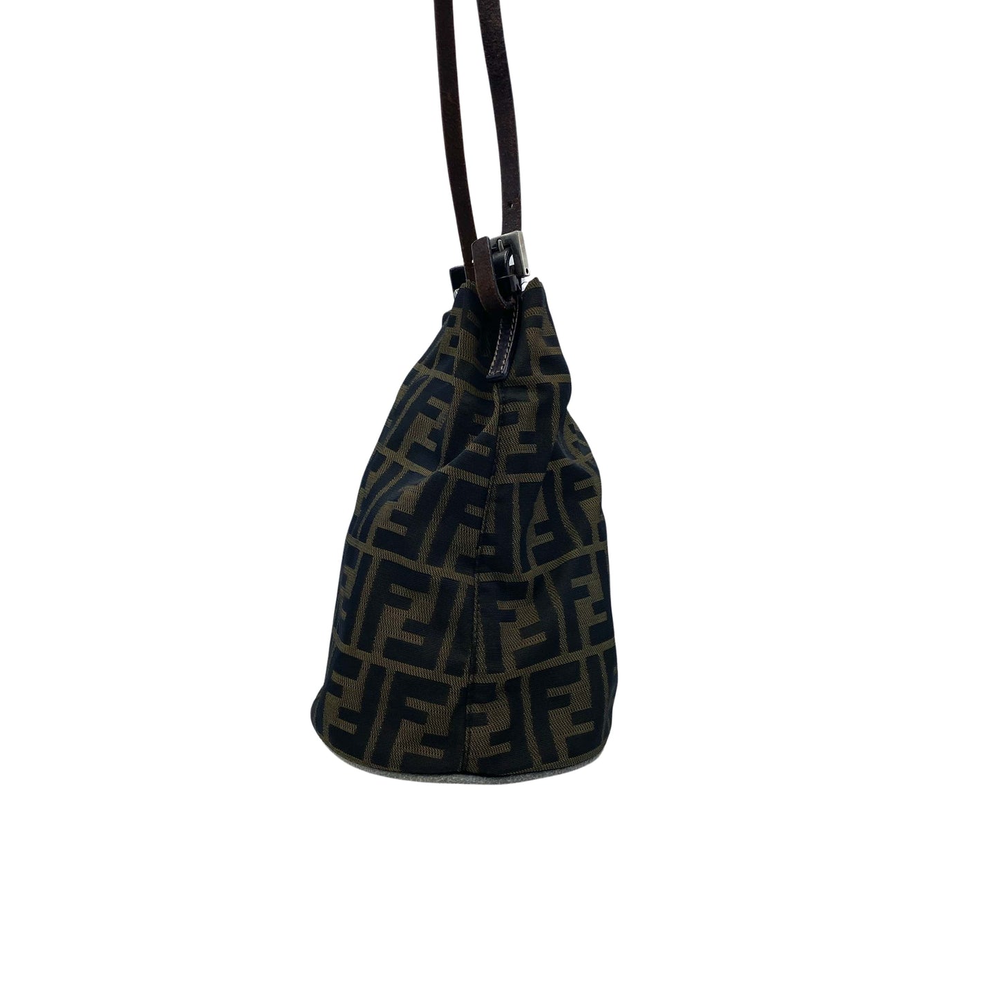 Sac porté épaule seau en toile kaki