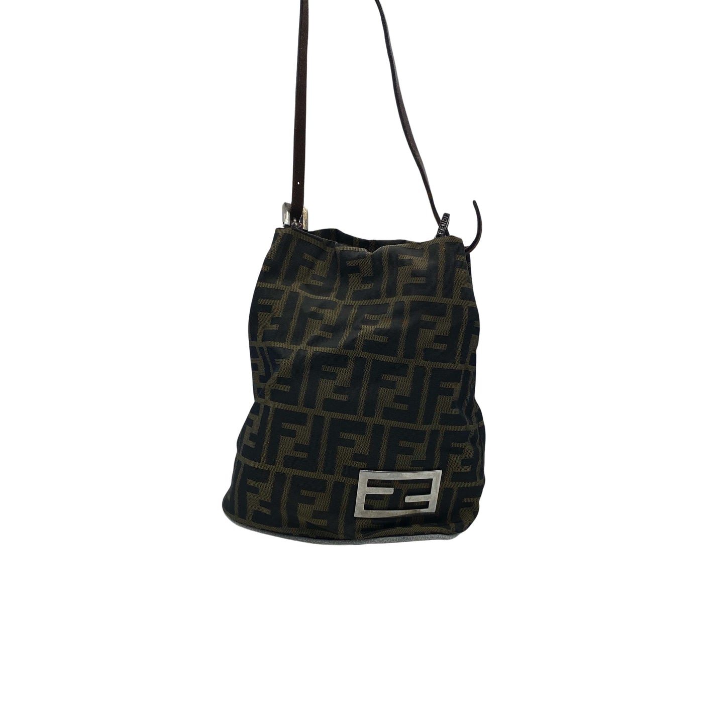 Sac porté épaule seau en toile kaki