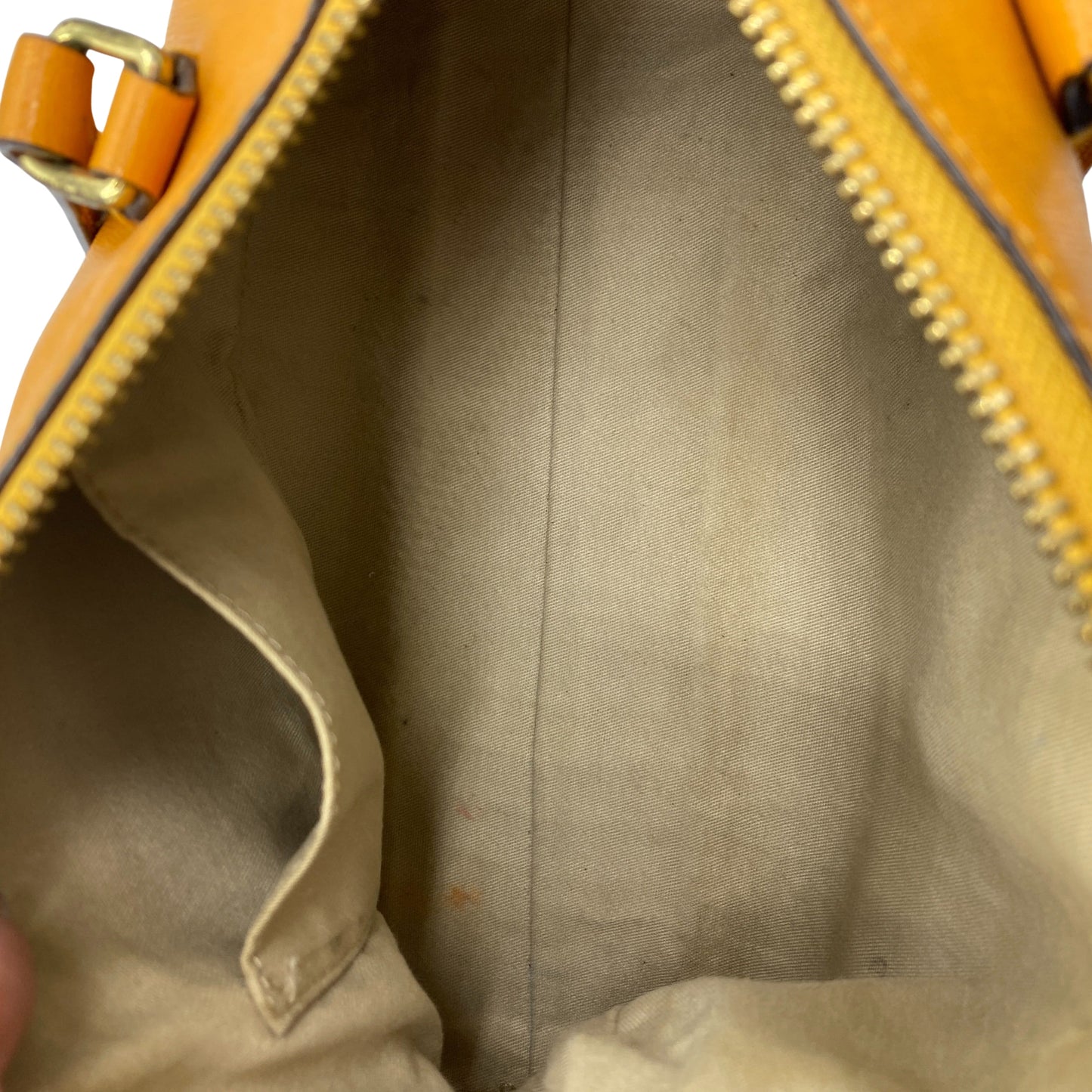 Sac Bowling jaune en cuir