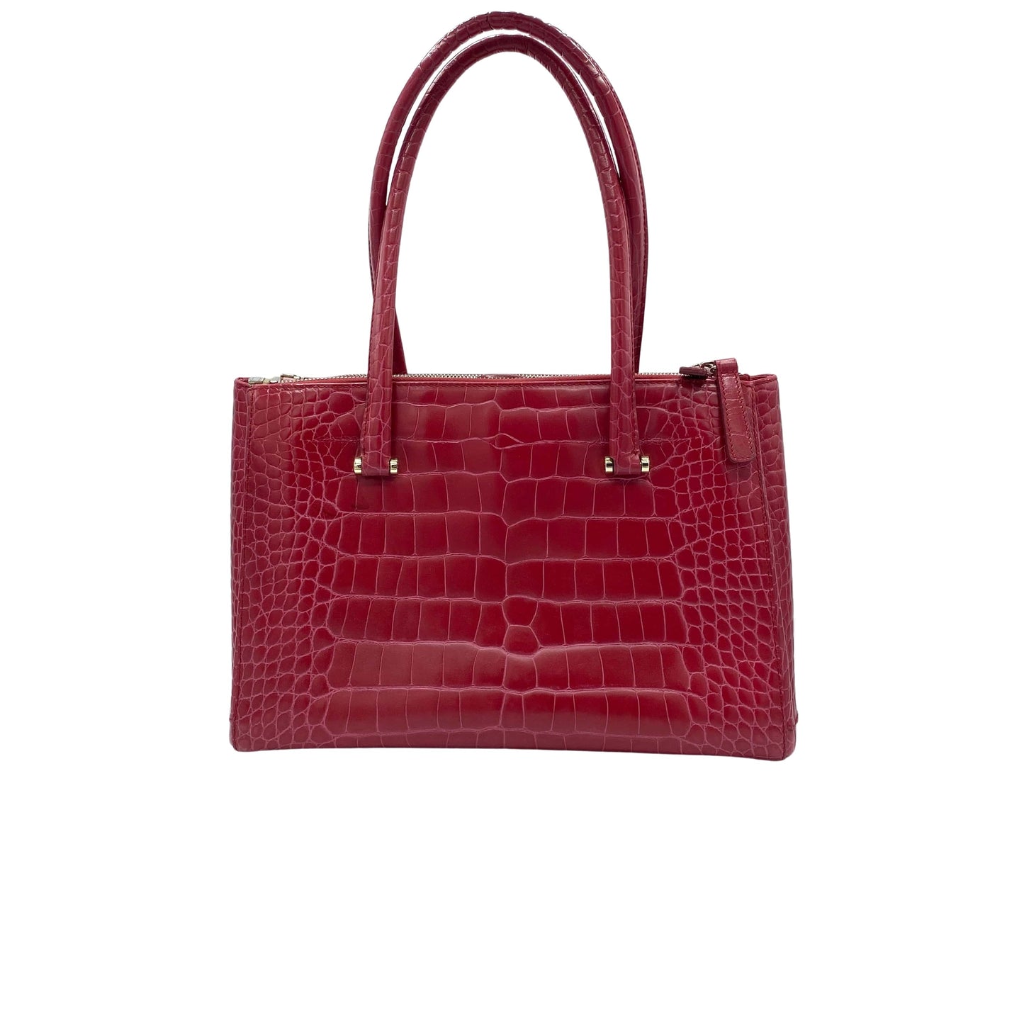Sac à main rouge effet croco