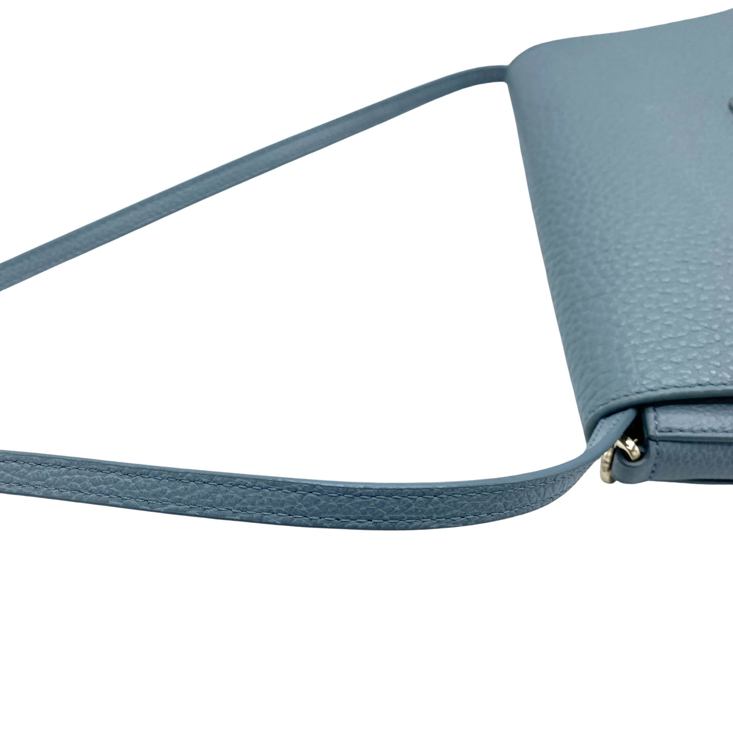 Sac porté épaule en cuir bleu