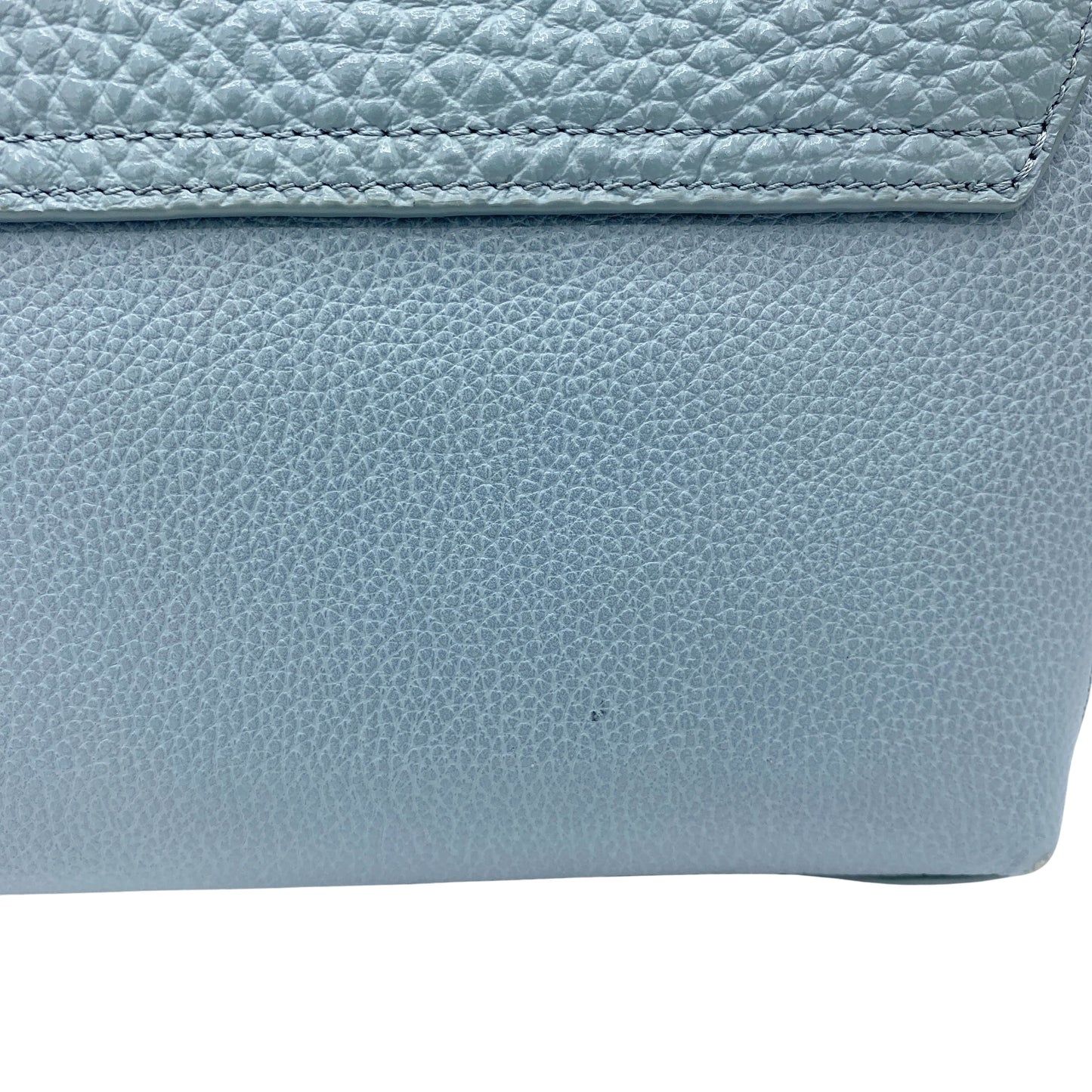 Sac porté épaule en cuir bleu