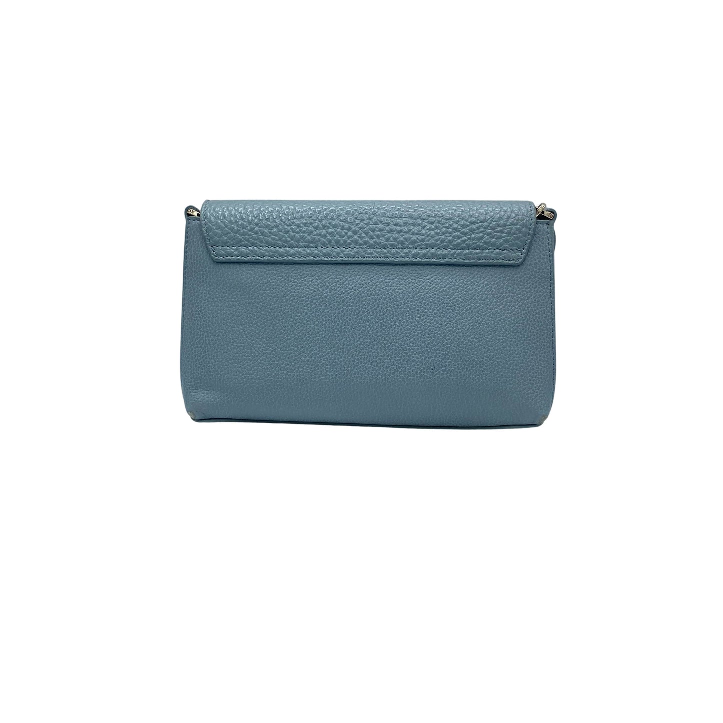 Sac porté épaule en cuir bleu