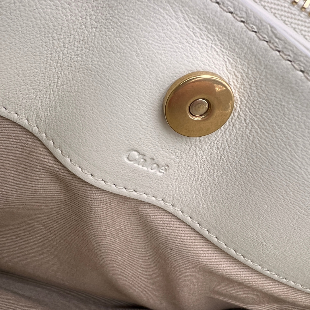 Sac à bandoulière Roy en cuir blanc