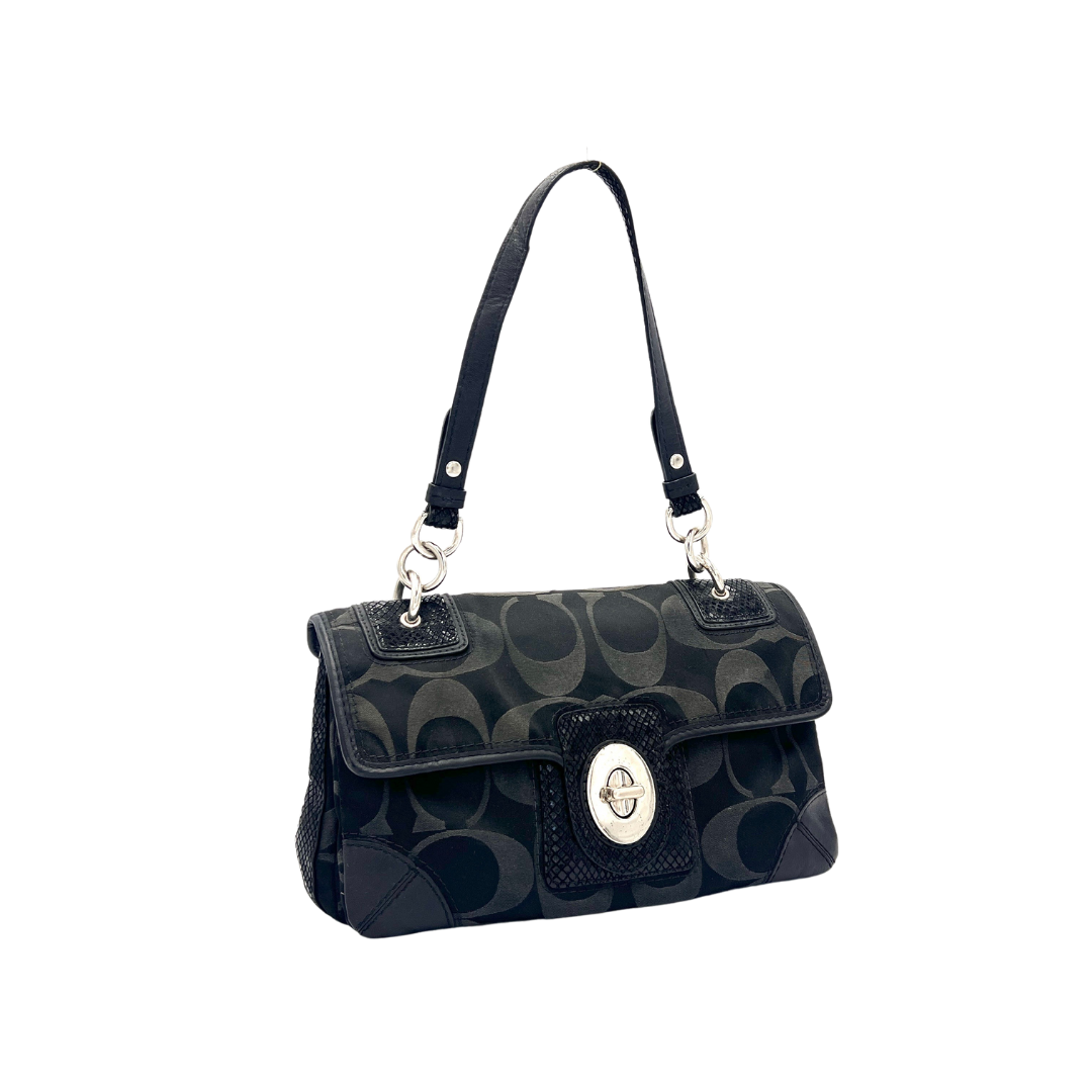 Sac porté épaule noir en toile