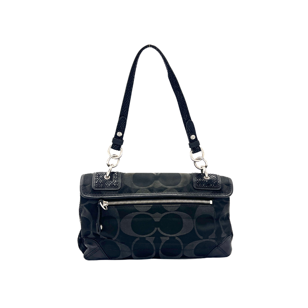 Sac porté épaule noir en toile