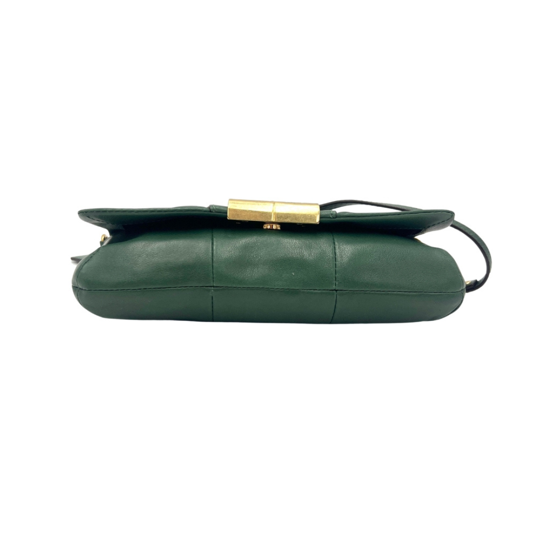 Sac porté épaule en cuir vert