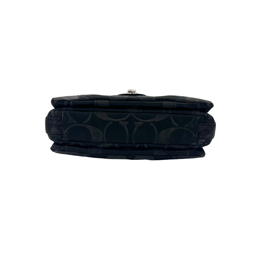 Sac porté épaule noir en toile