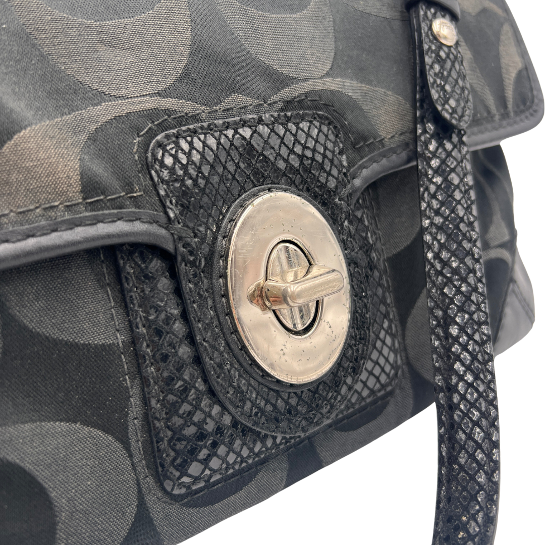 Sac porté épaule noir en toile