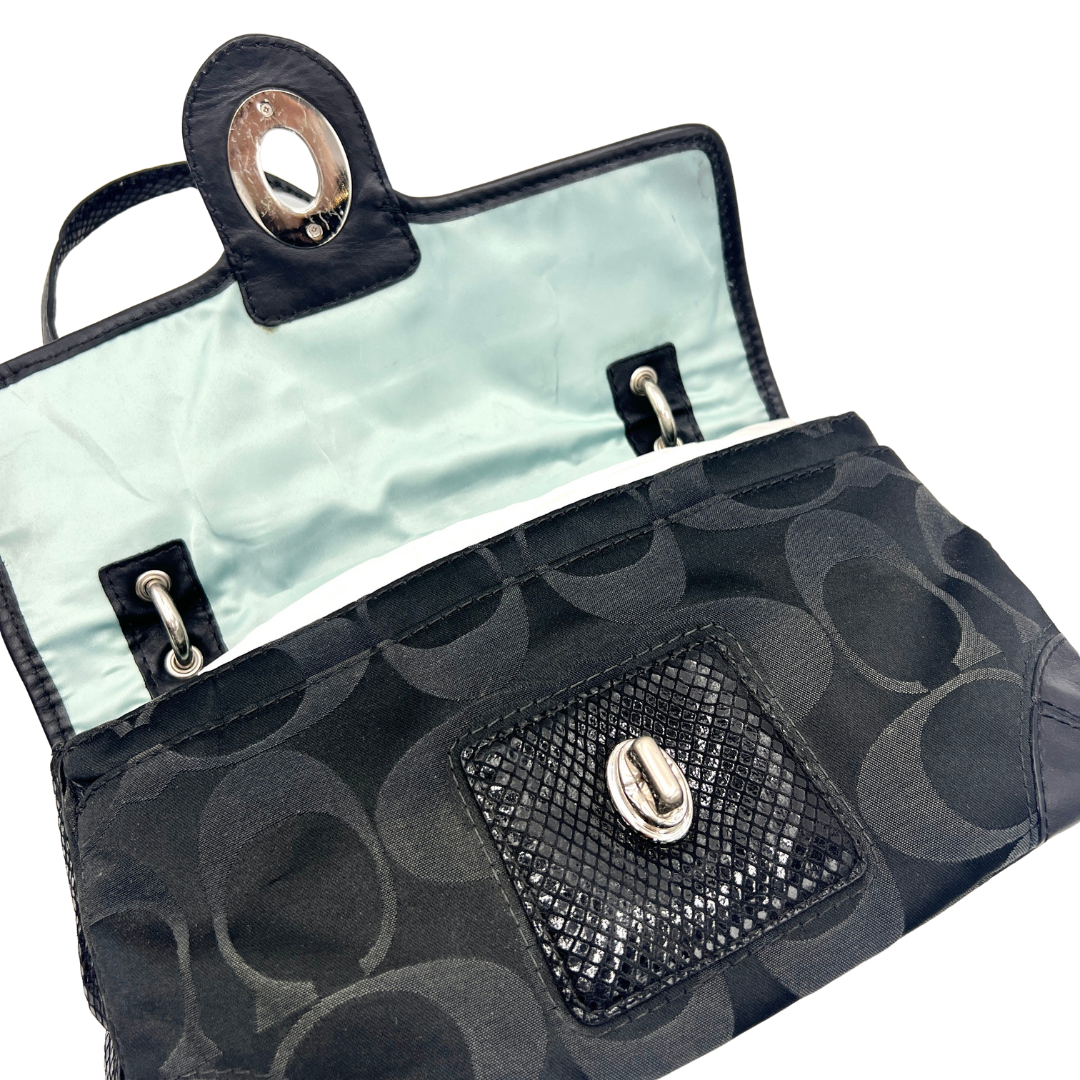 Sac porté épaule noir en toile