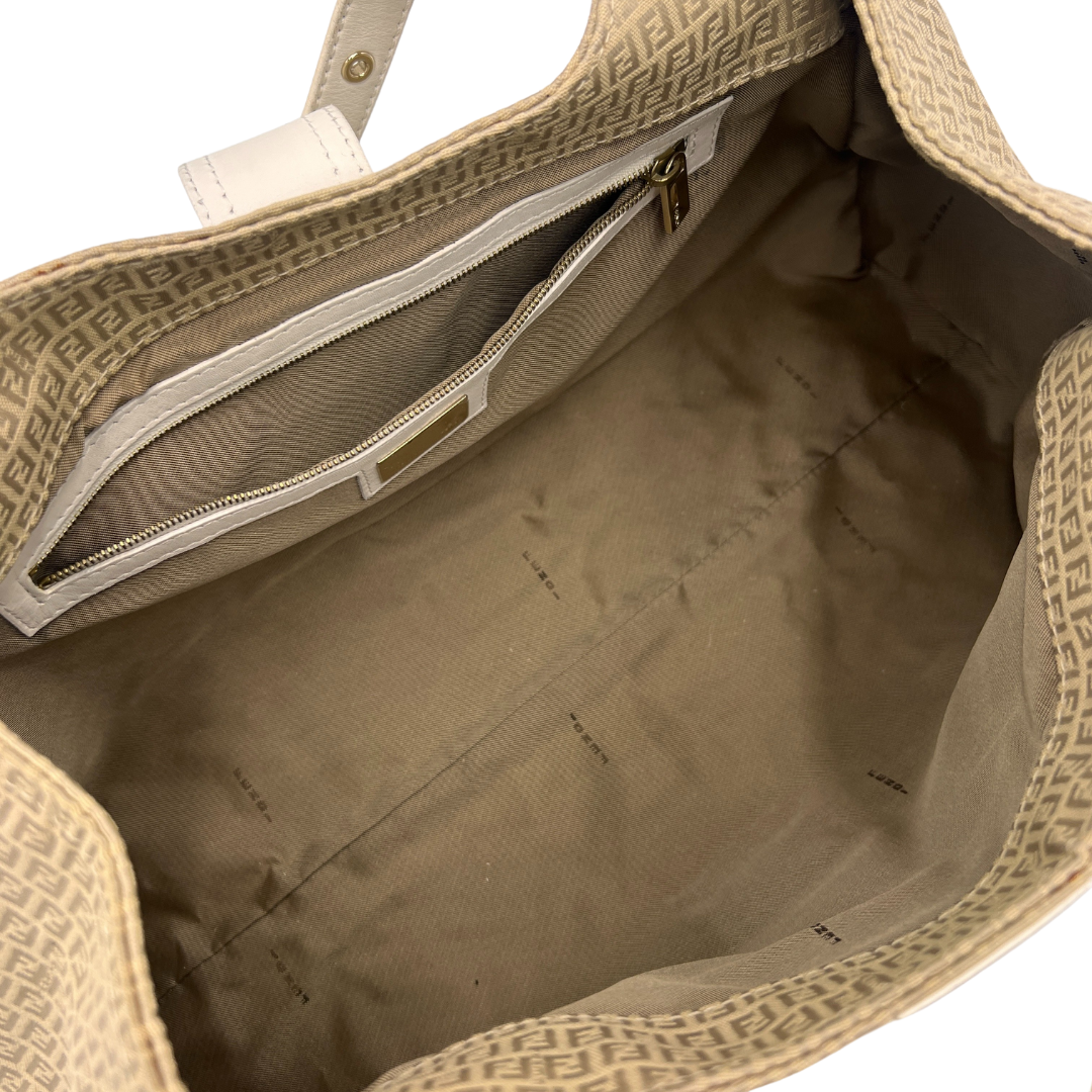 Sac à main en toile beige