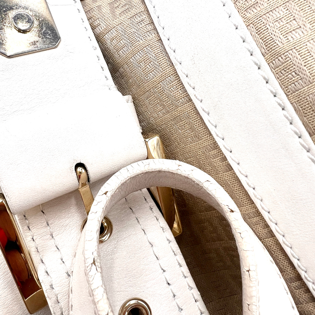 Sac à main en toile beige