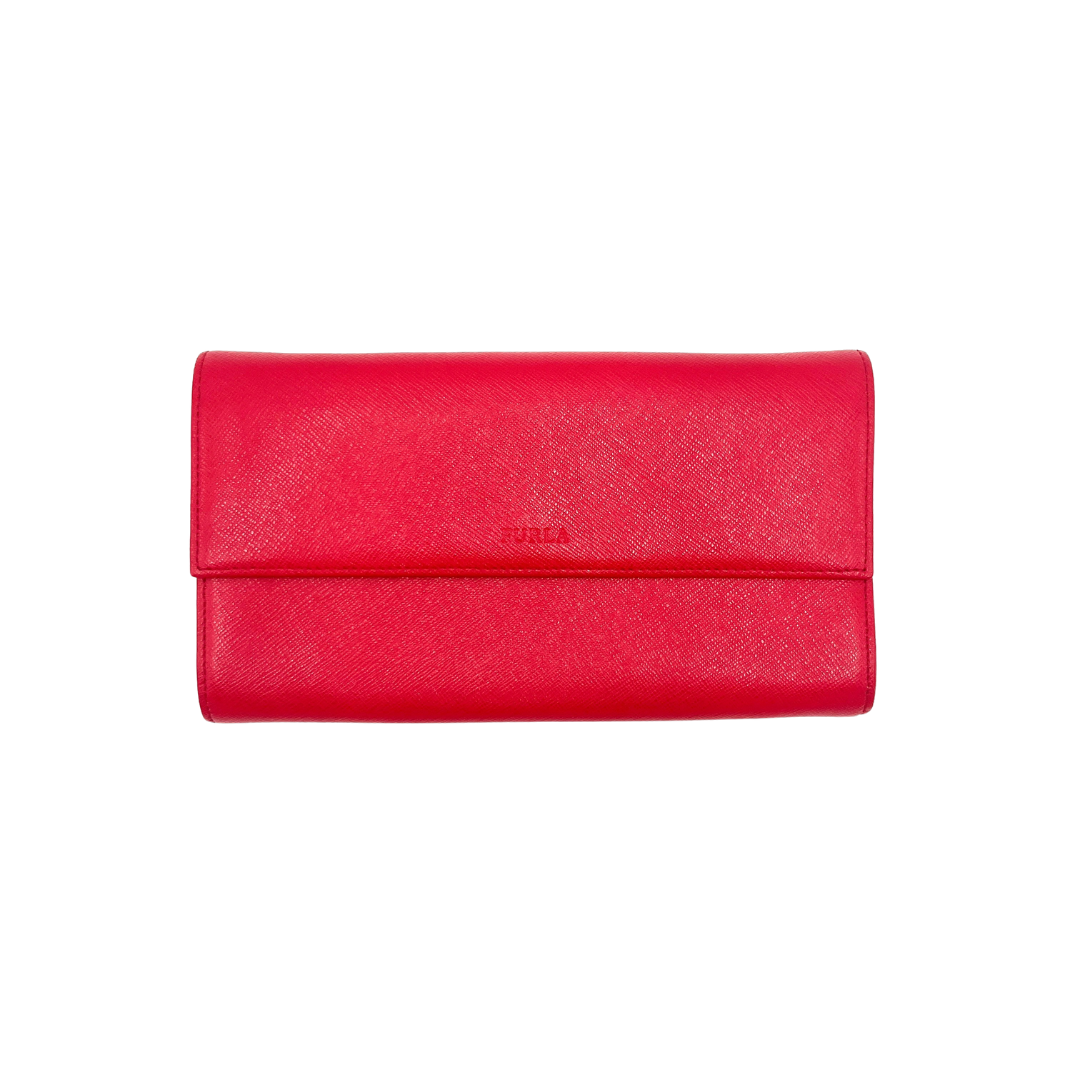Pochette portefeuille rouge