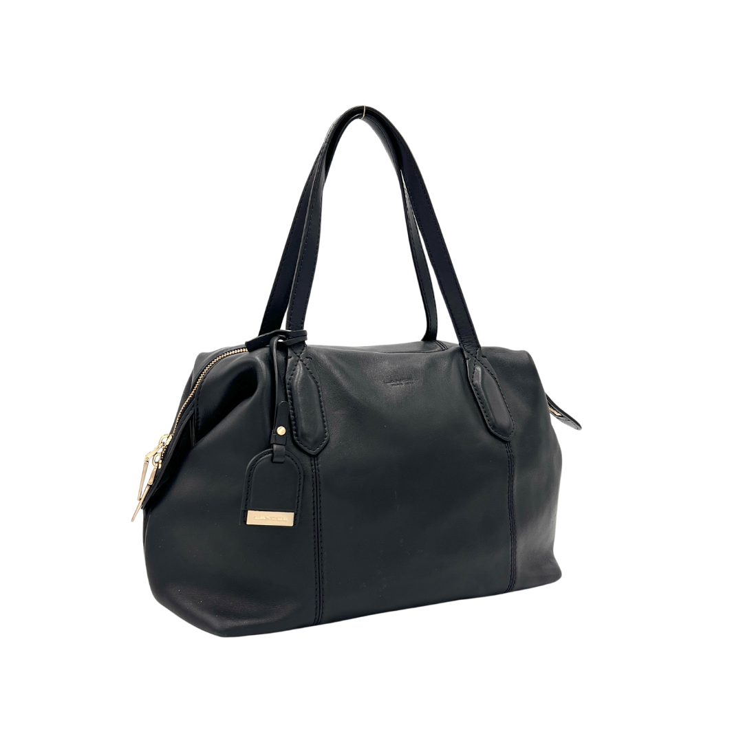 Sac à main en cuir noir