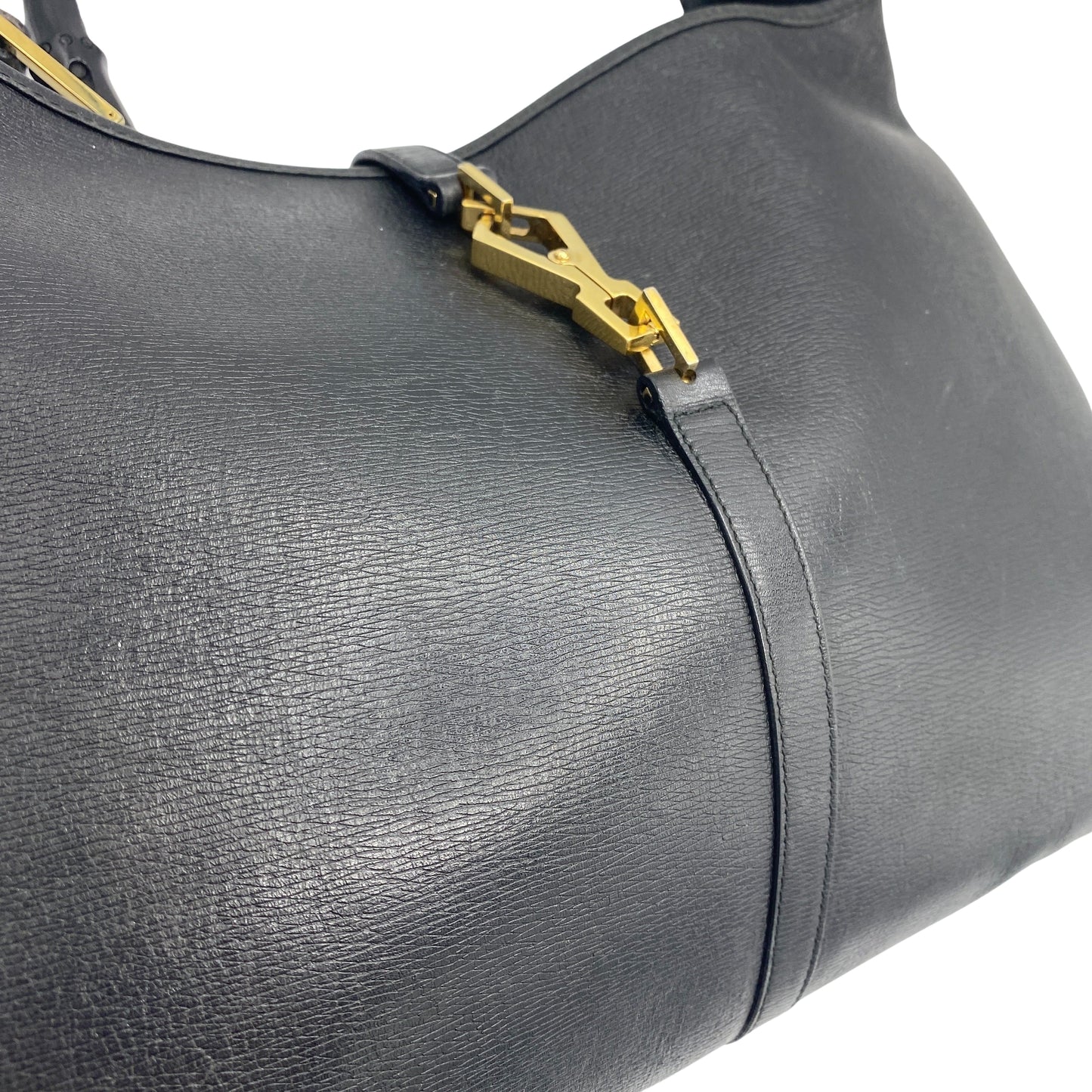 Sac à main Jackie Bamboo en cuir noir