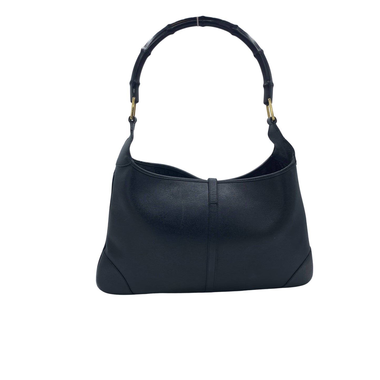 Sac à main Jackie Bamboo en cuir noir
