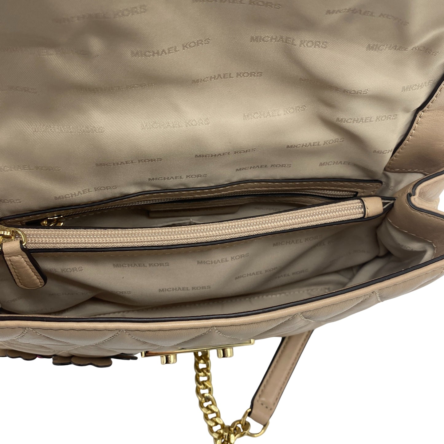 Sac à bandoulière en cuir beige
