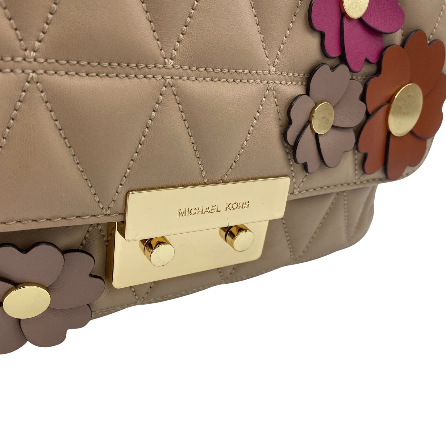Sac à bandoulière en cuir beige