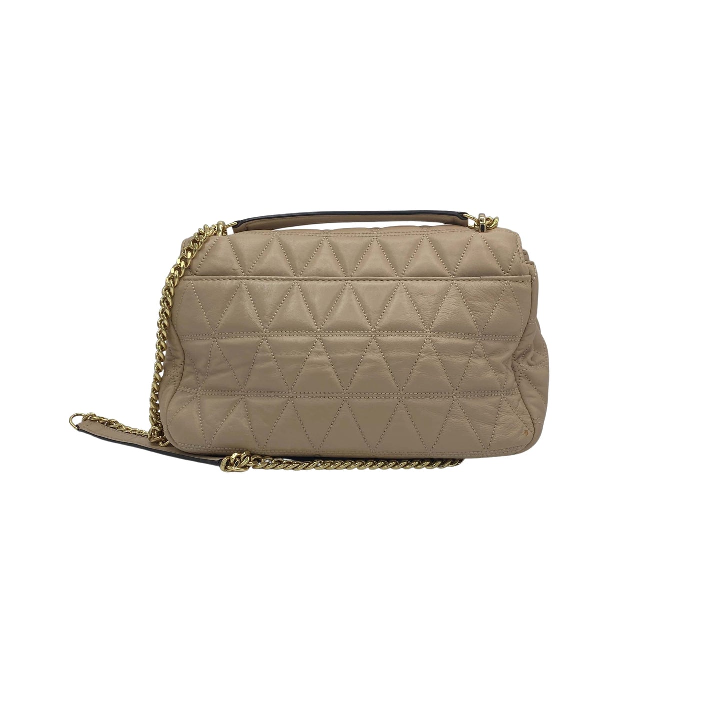 Sac à bandoulière en cuir beige
