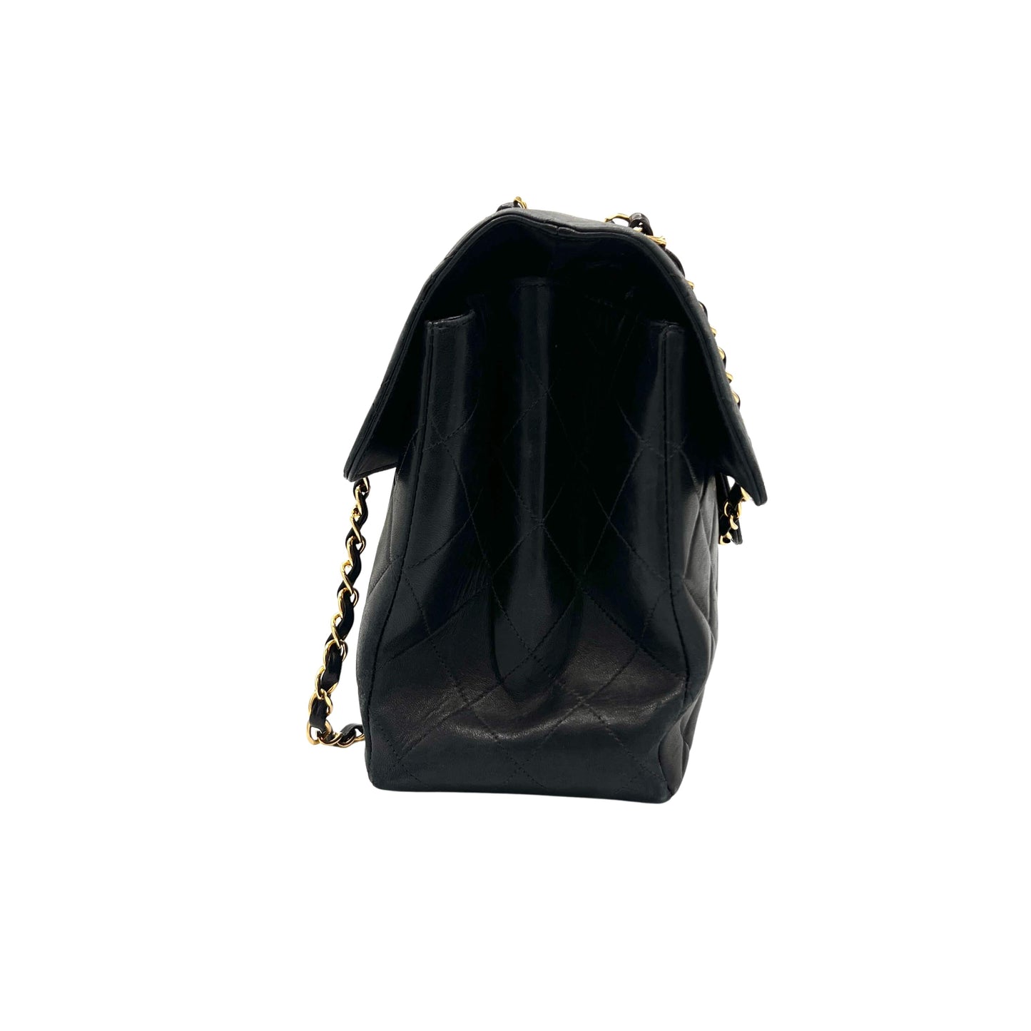 Sac Timeless Jumbo Double Face en cuir noir