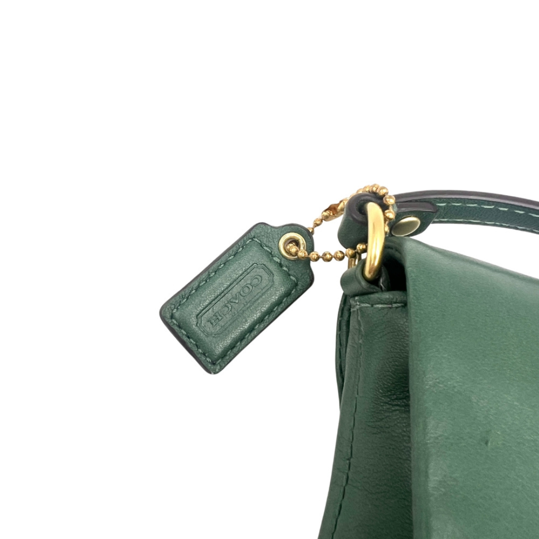 Sac porté épaule en cuir vert