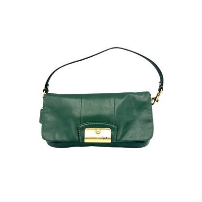 Sac porté épaule en cuir vert