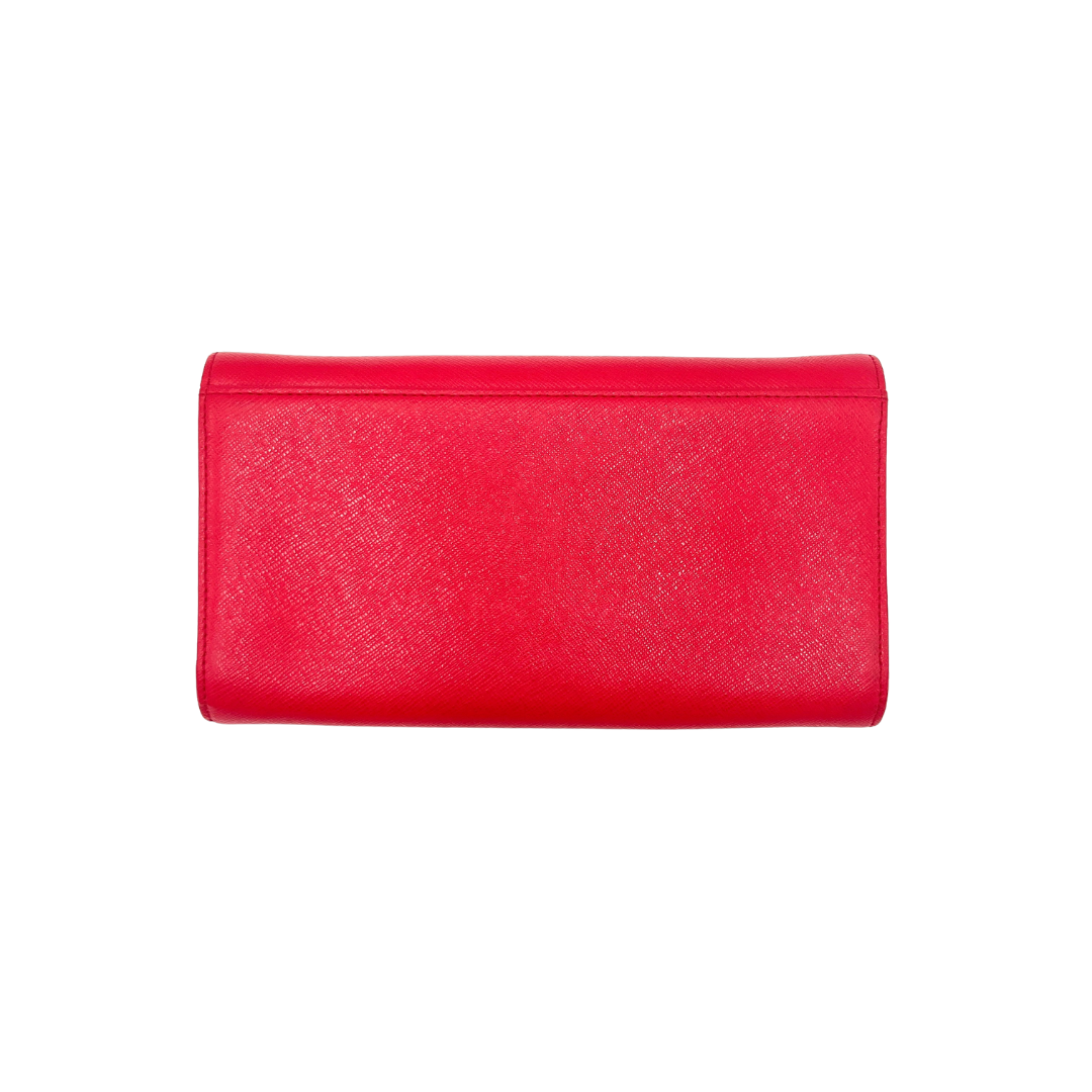 Pochette portefeuille rouge