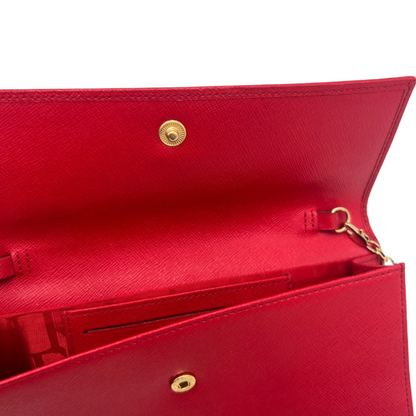 Pochette portefeuille rouge